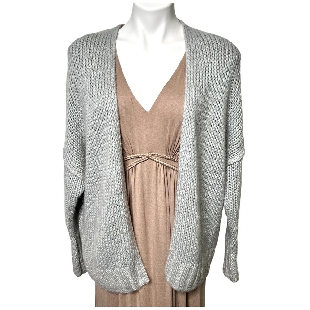 Zara Mohair Cardigan Size Small Blue Gray
